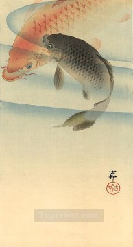  pois - deux carpes Koi poissons Ohara KOSON